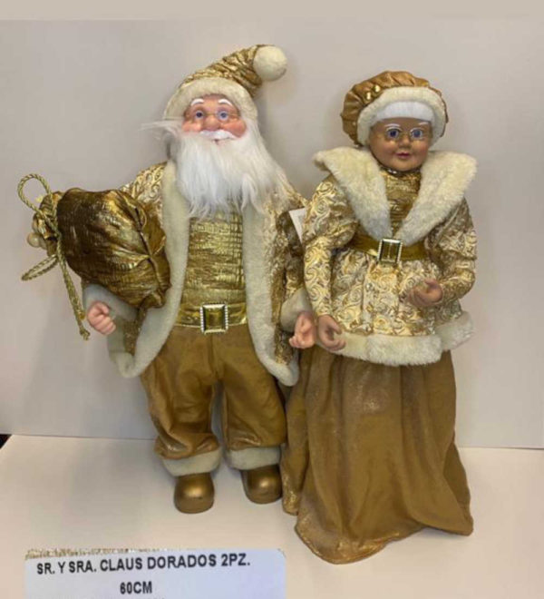Sr y Sra Claus Dorado 2PZ - Imagen 3