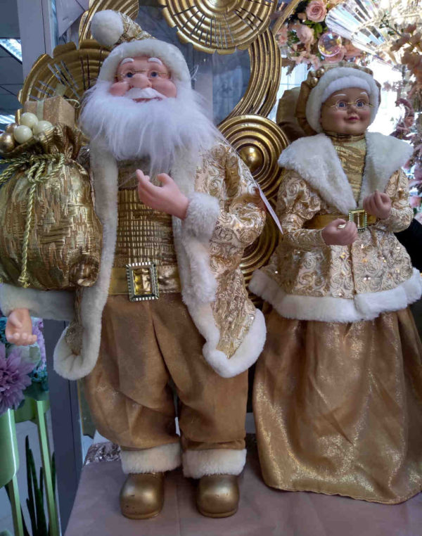 Sr y Sra Claus Dorado 2PZ
