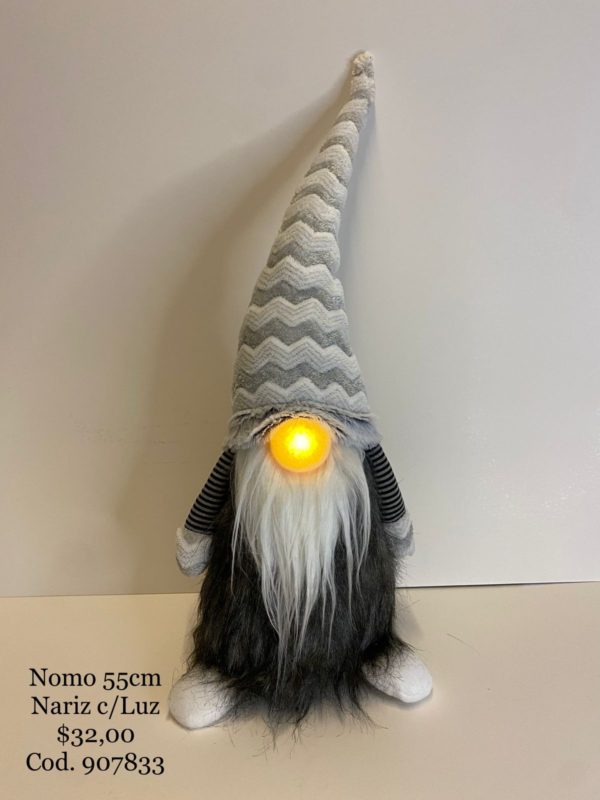 Nomo gris nariz con luz 55 cm 1PZ