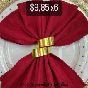 Aros de servilleta metálica Cod 790033