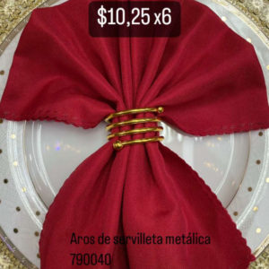 Aros de servilleta metálica Cod 790040