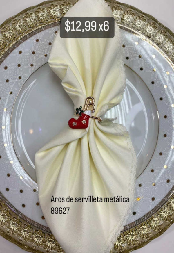 Aros de servilleta metálica Cod 89627