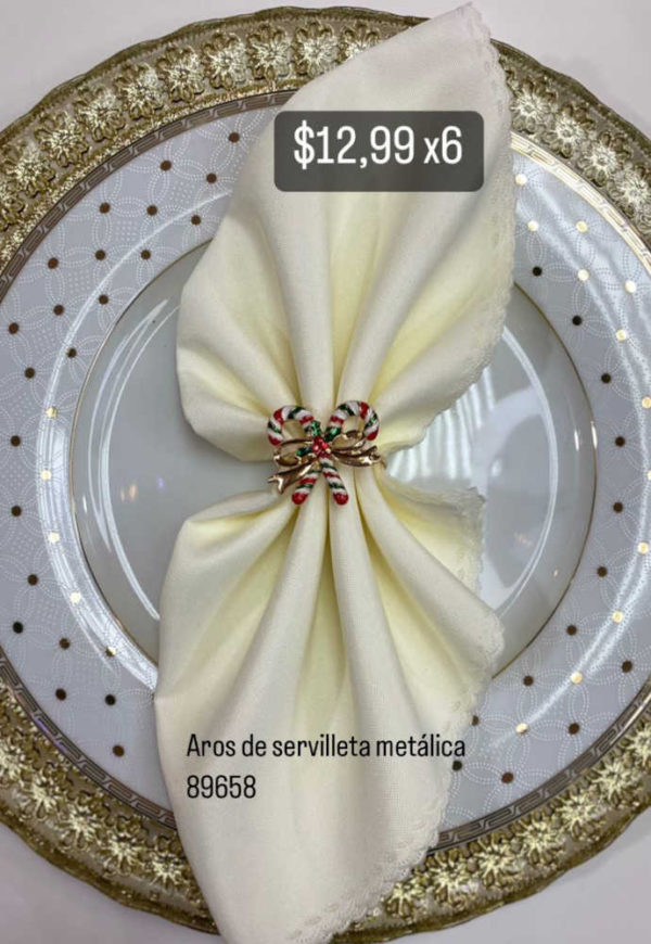 Aros de servilleta metálica Cod 89658