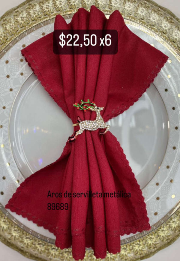 Aros de servilleta metálica Cod 89689